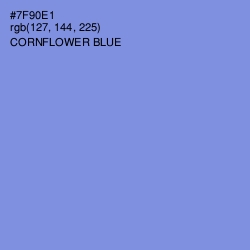 #7F90E1 - Cornflower Blue Color Image